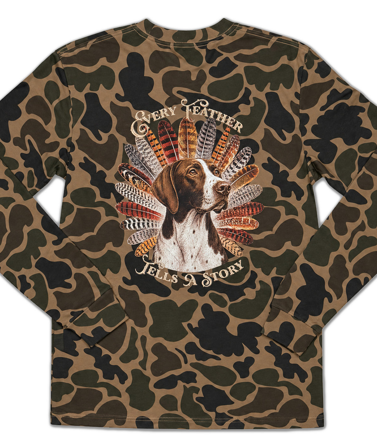 Duck Camo Long Sleeve Pointer - Every Feather Tells a Story