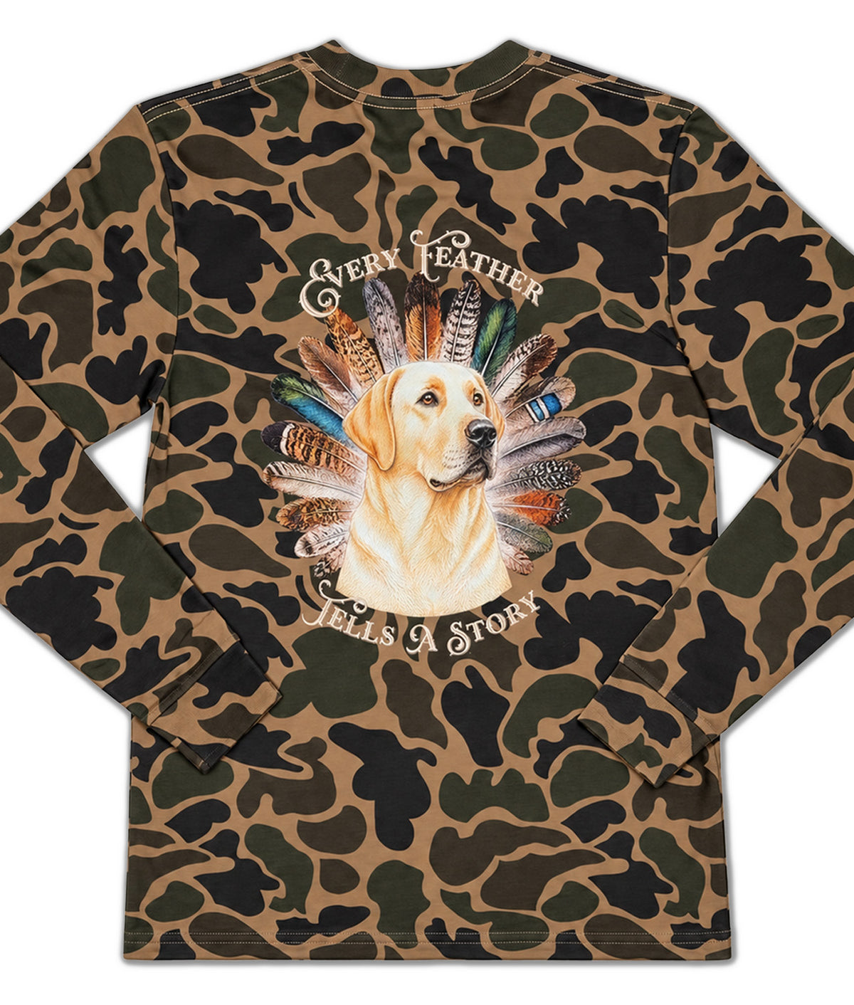 Duck Camo Long Sleeve Yellow Labrador Retriever - Every Feather Tells a Story